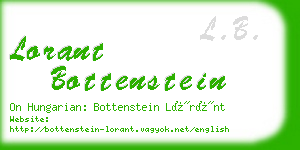 lorant bottenstein business card